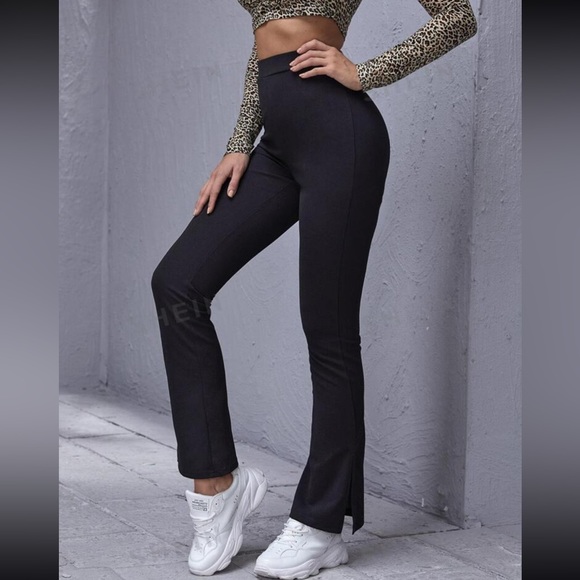 split hem black pants - Picture 3 of 3